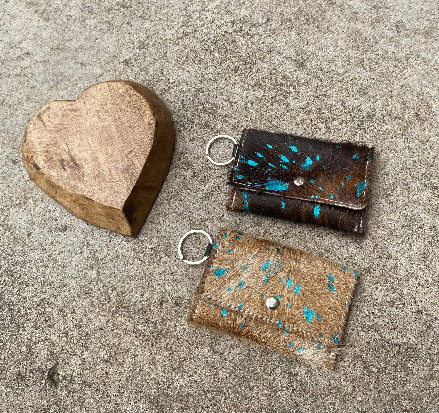 Acid Turquoise Cowhide wallet
