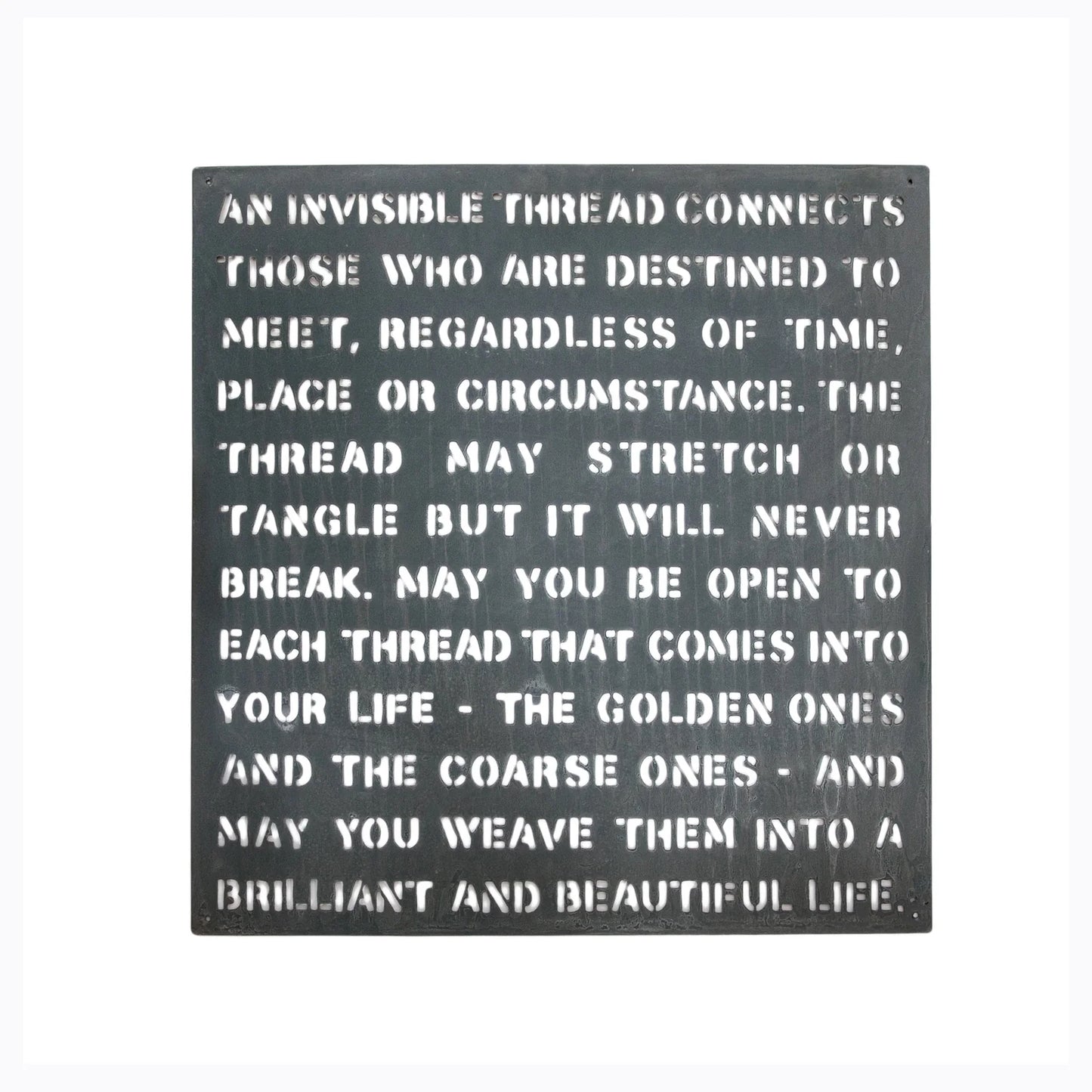 Metal Sign - An invisible Thread 21" x 22.5"