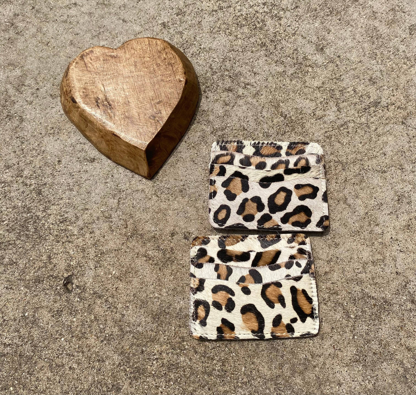 White Animal Print Cowhide wallet