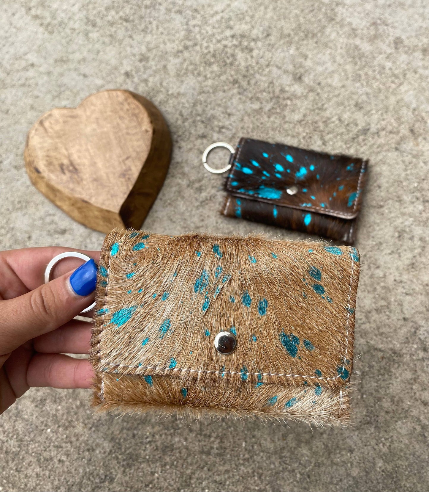 Acid Turquoise Cowhide wallet