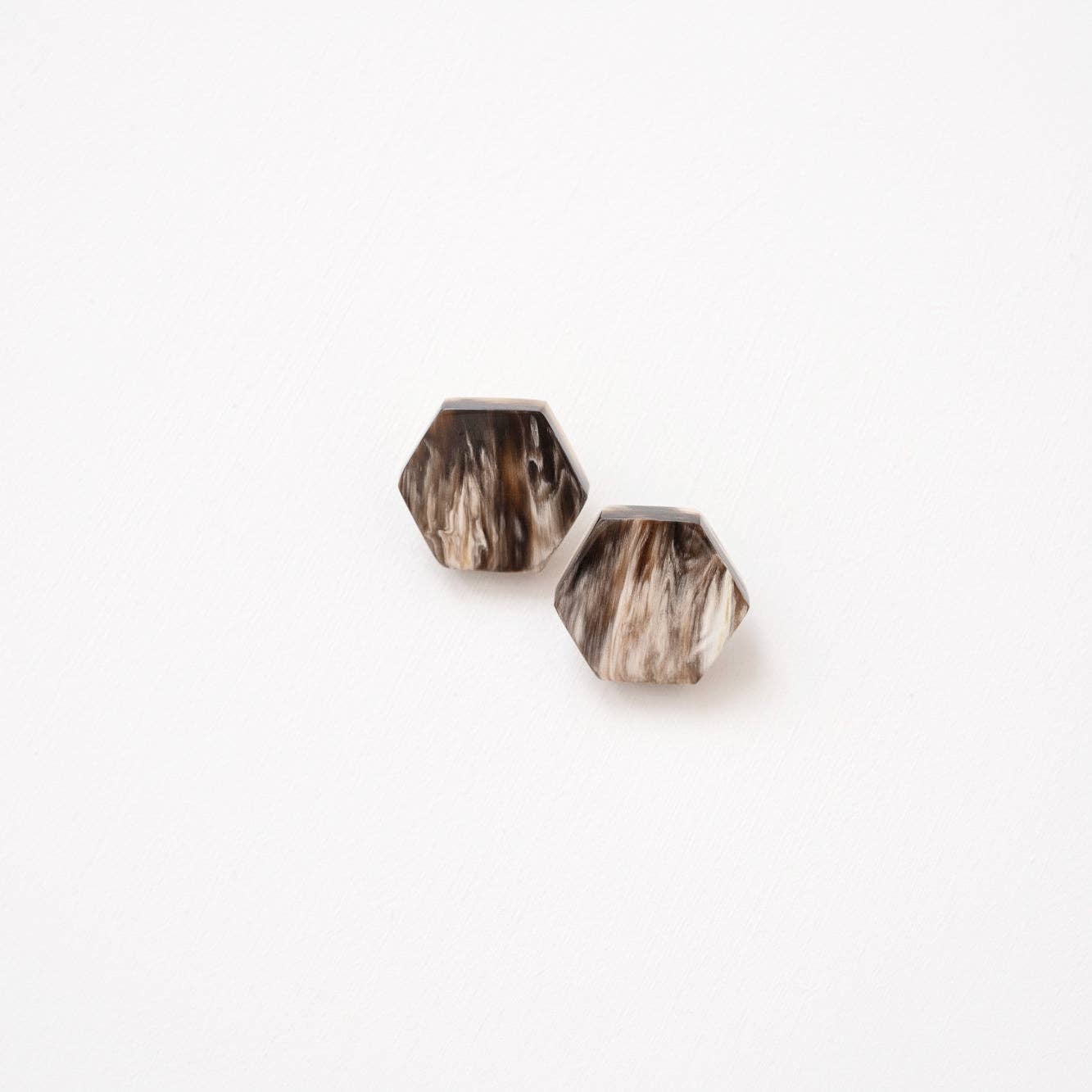Horn Honeycomb Post Earrings