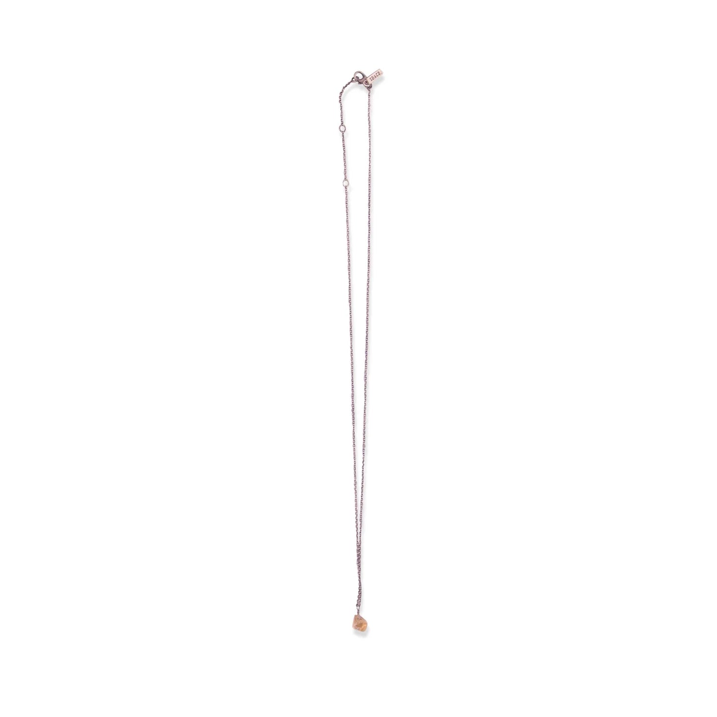 Raw Birthstone Necklace in Sterling Silver 18" + 2" extender