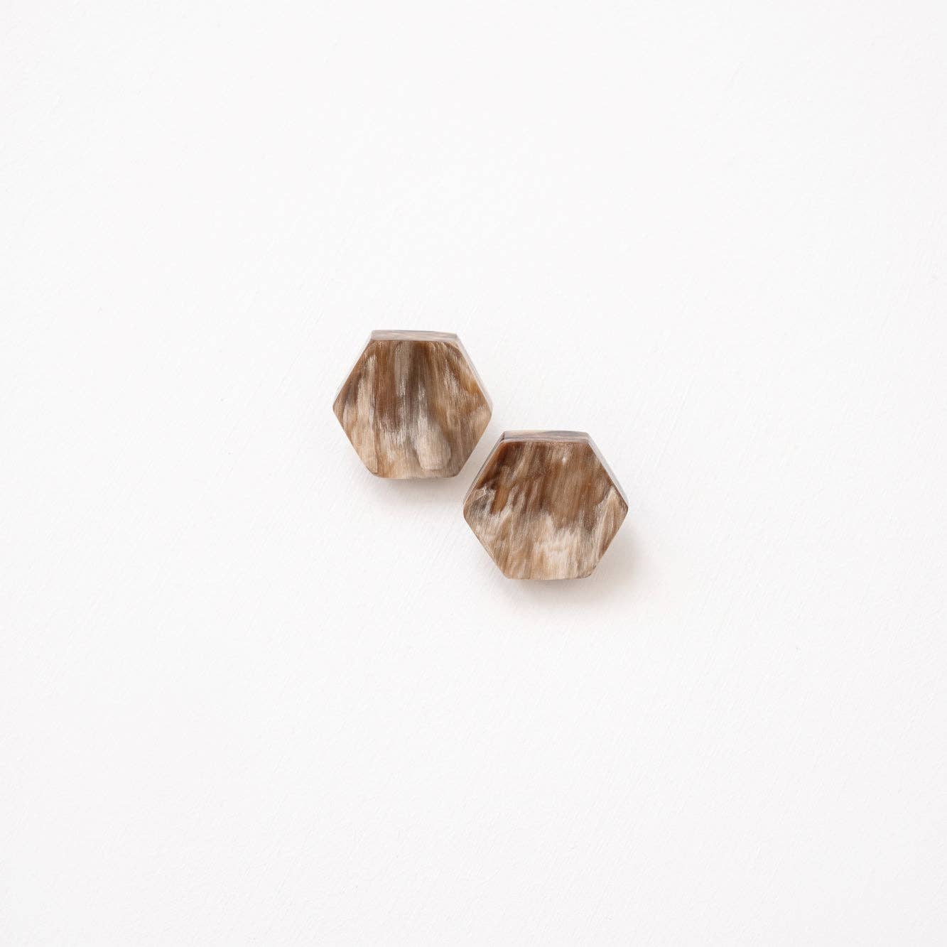 Horn Honeycomb Post Earrings