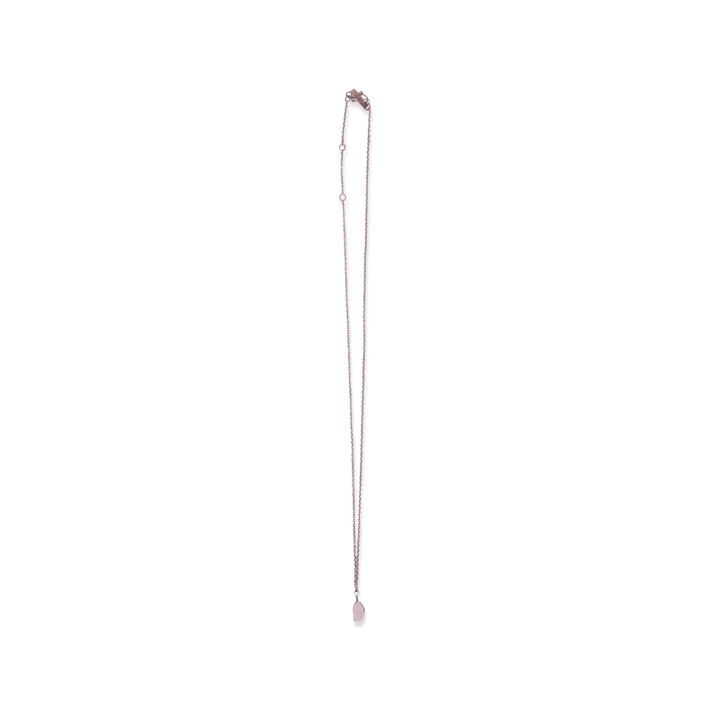 Raw Birthstone Necklace in Sterling Silver 18" + 2" extender