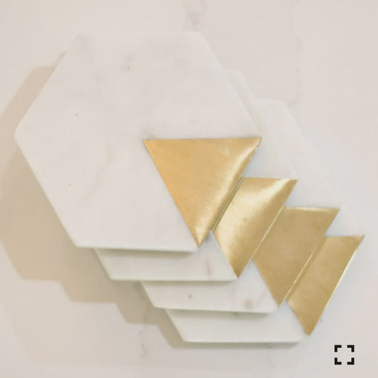 Marble & Gold Coaster