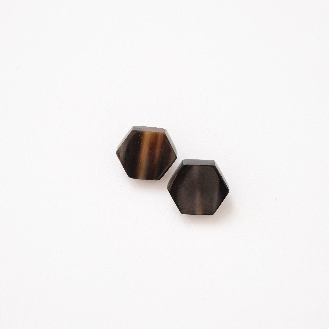 Horn Honeycomb Post Earrings