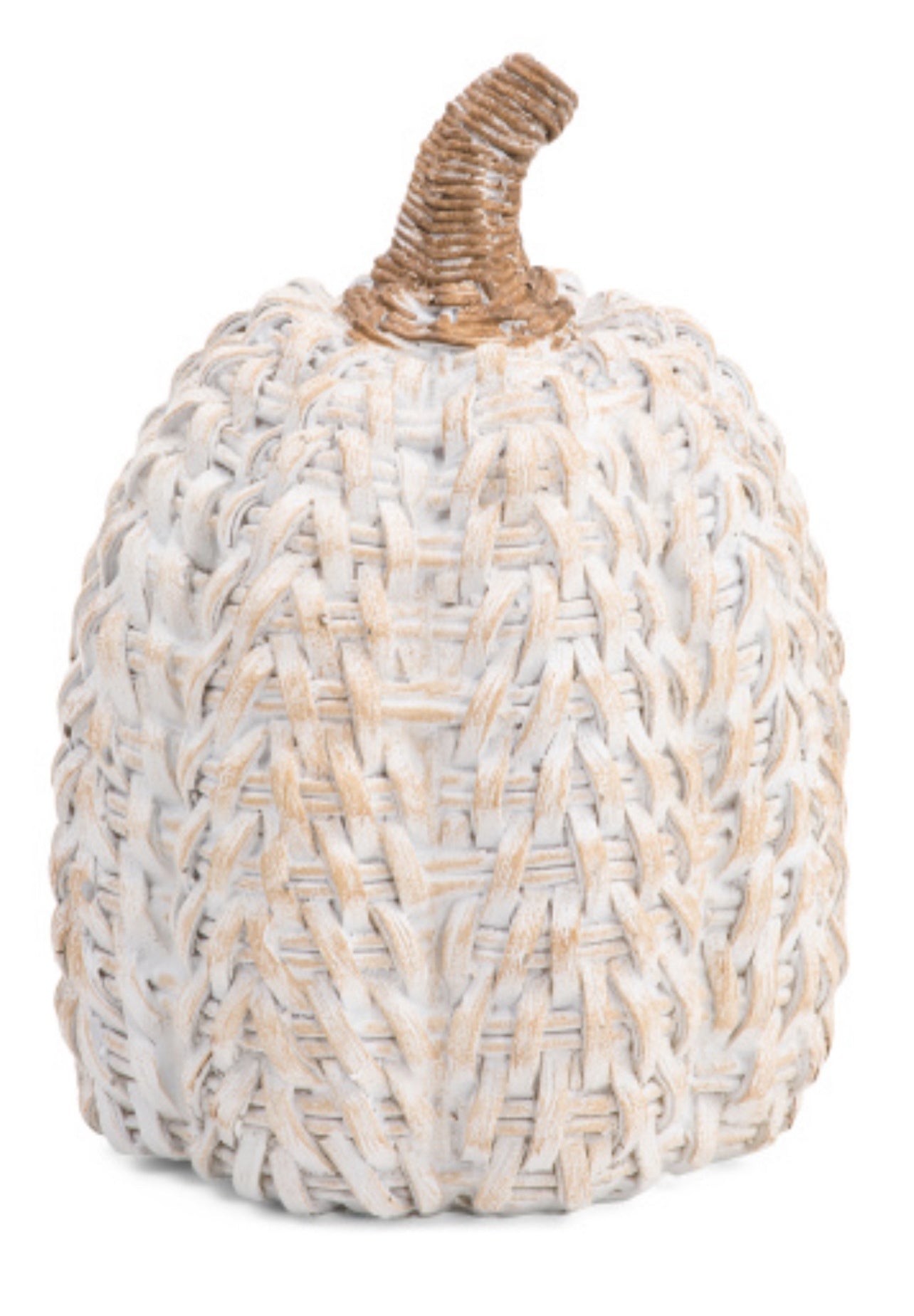 Gilded Maple Resin Rattan Pumpking - 8 in