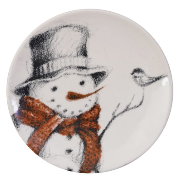 Dish with Snowman
