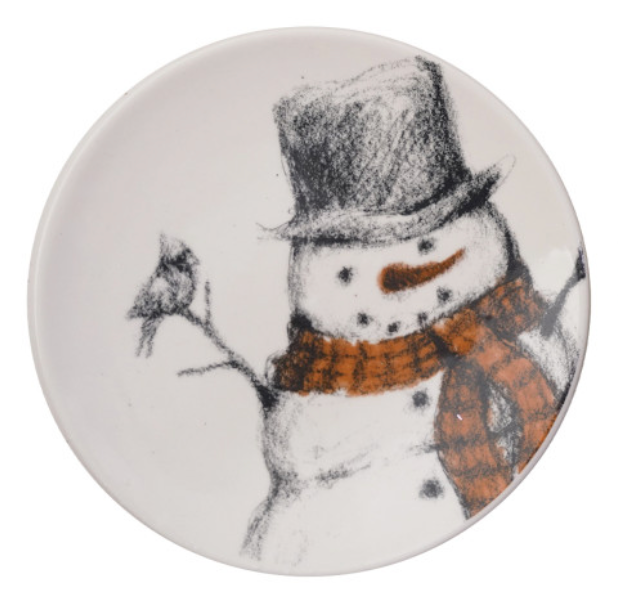 Dish with Snowman