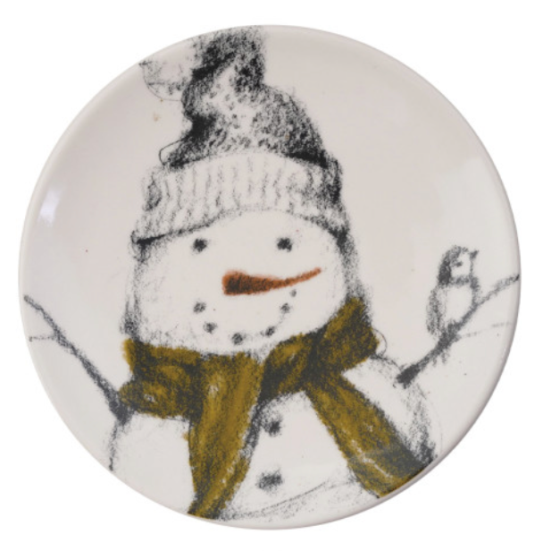 Dish with Snowman