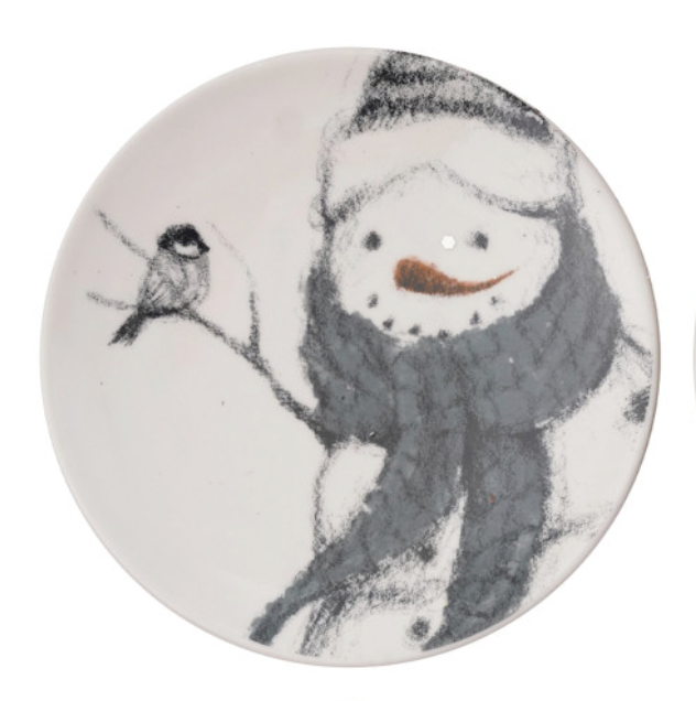 Dish with Snowman