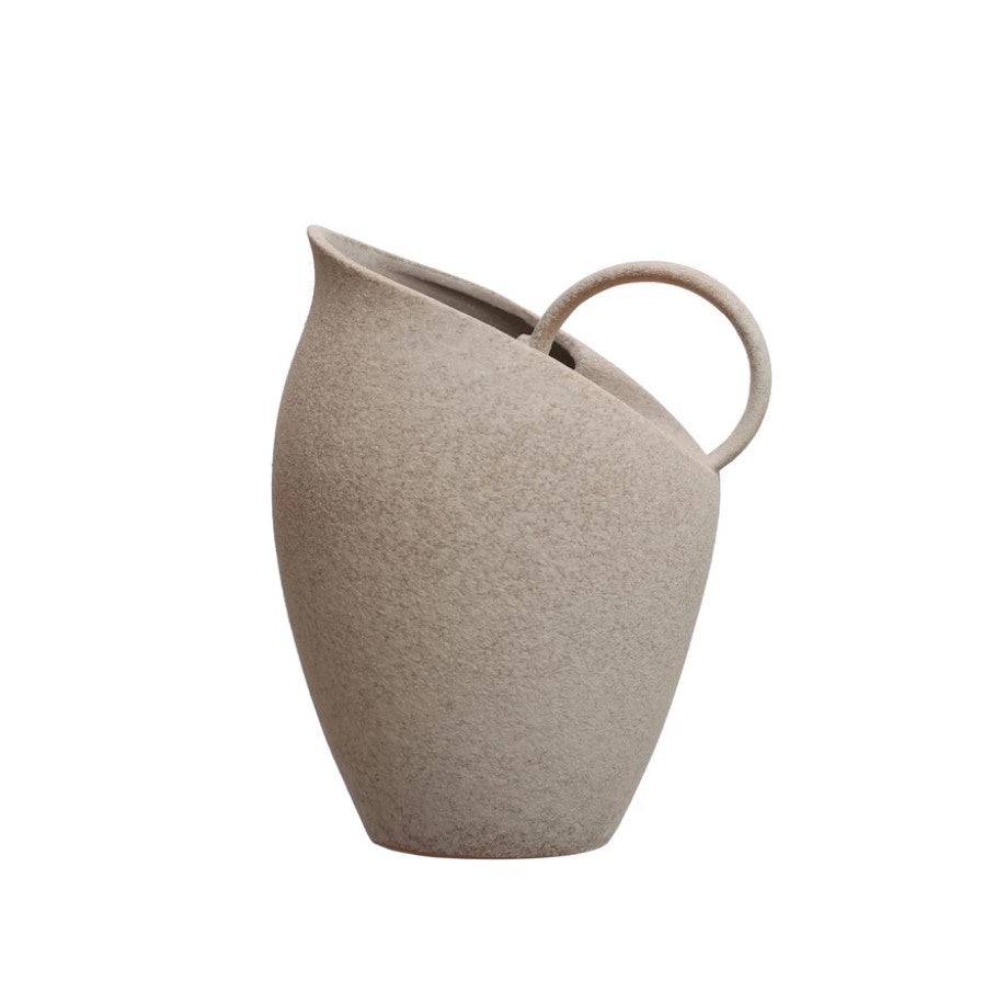 9"H Stoneware Pitcher w Reactive Glaze