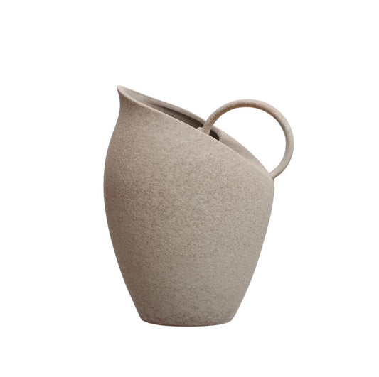9"H Stoneware Pitcher w Reactive Glaze