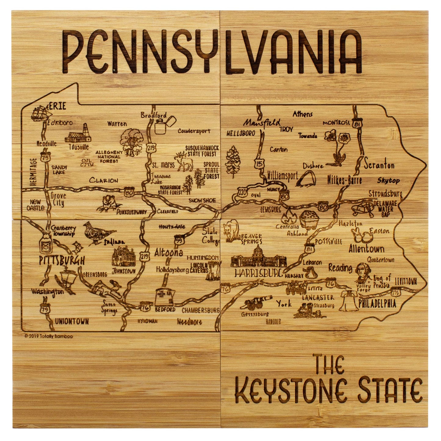 Pennsylvania 4-Pc. Coaster Set with Case