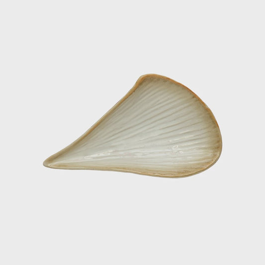 Stoneware Pleated Plate