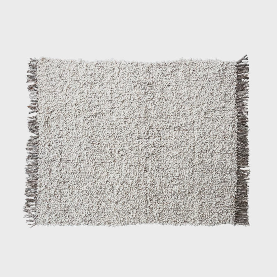 60"L x 50"W Woven New Zealand Wool Blend Shag Throw
