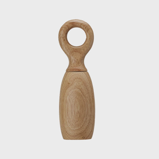 2-1/2" Round x 8-1/4"H Rubberwood Salt/Pepper Mill, Natural