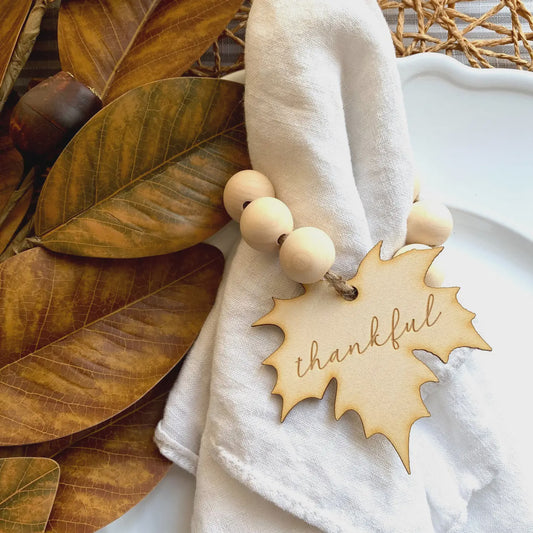 Wood Leaf Place Cards
