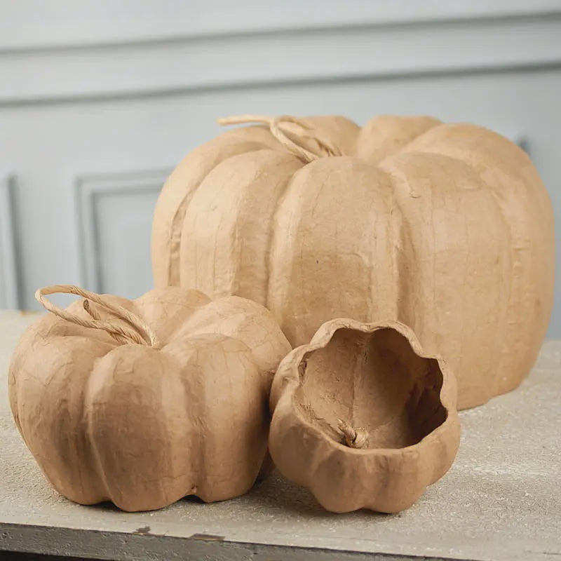 Paper Mache Pumpkins Set of 3
