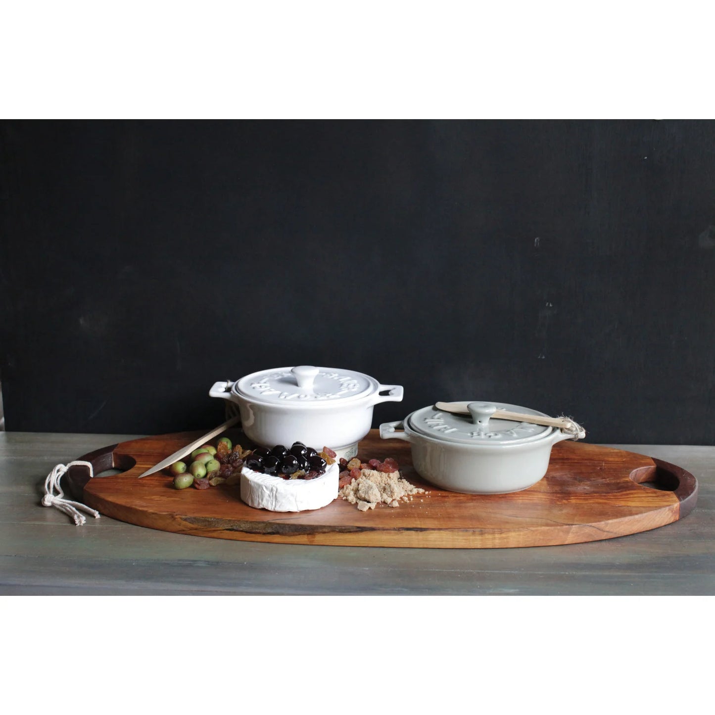 Brie Baker with Lid and Spreader, Set of 2
