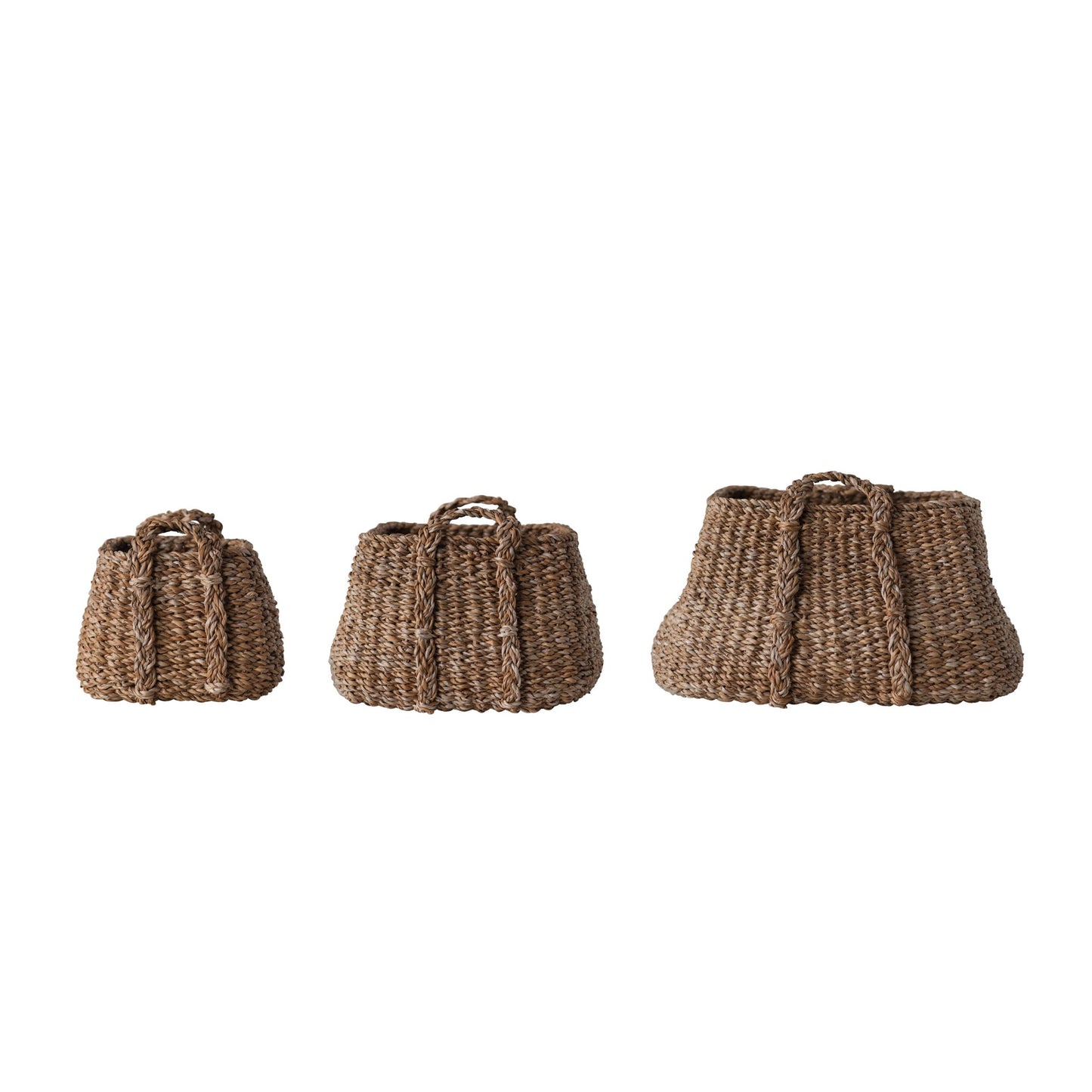S/3 17-3/4"Sq x 10-1/2"H Woven
