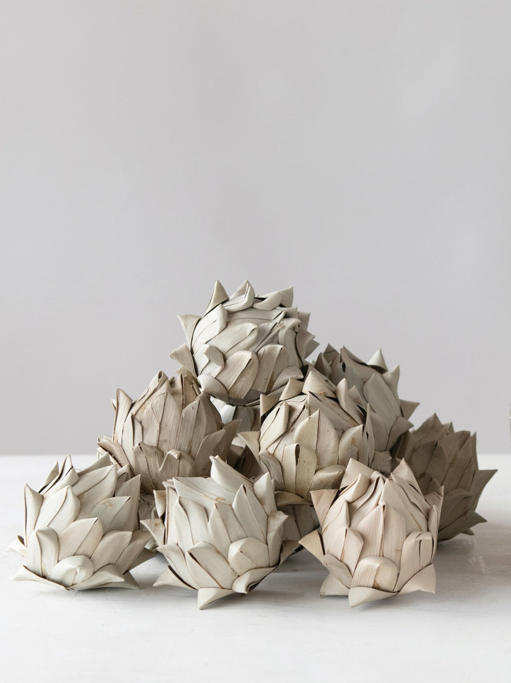 Handmade Dried Palm Leaf Artichoke