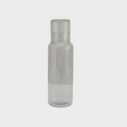 32 oz. Hand-Blown Recycled Glass Carafe w/ 4 oz. Drinking Glass