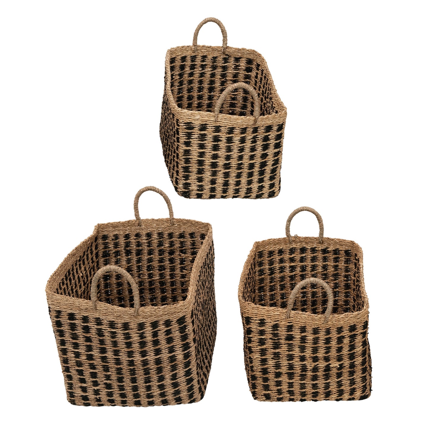 S/3 20-3/4"L Seagrass Baskets