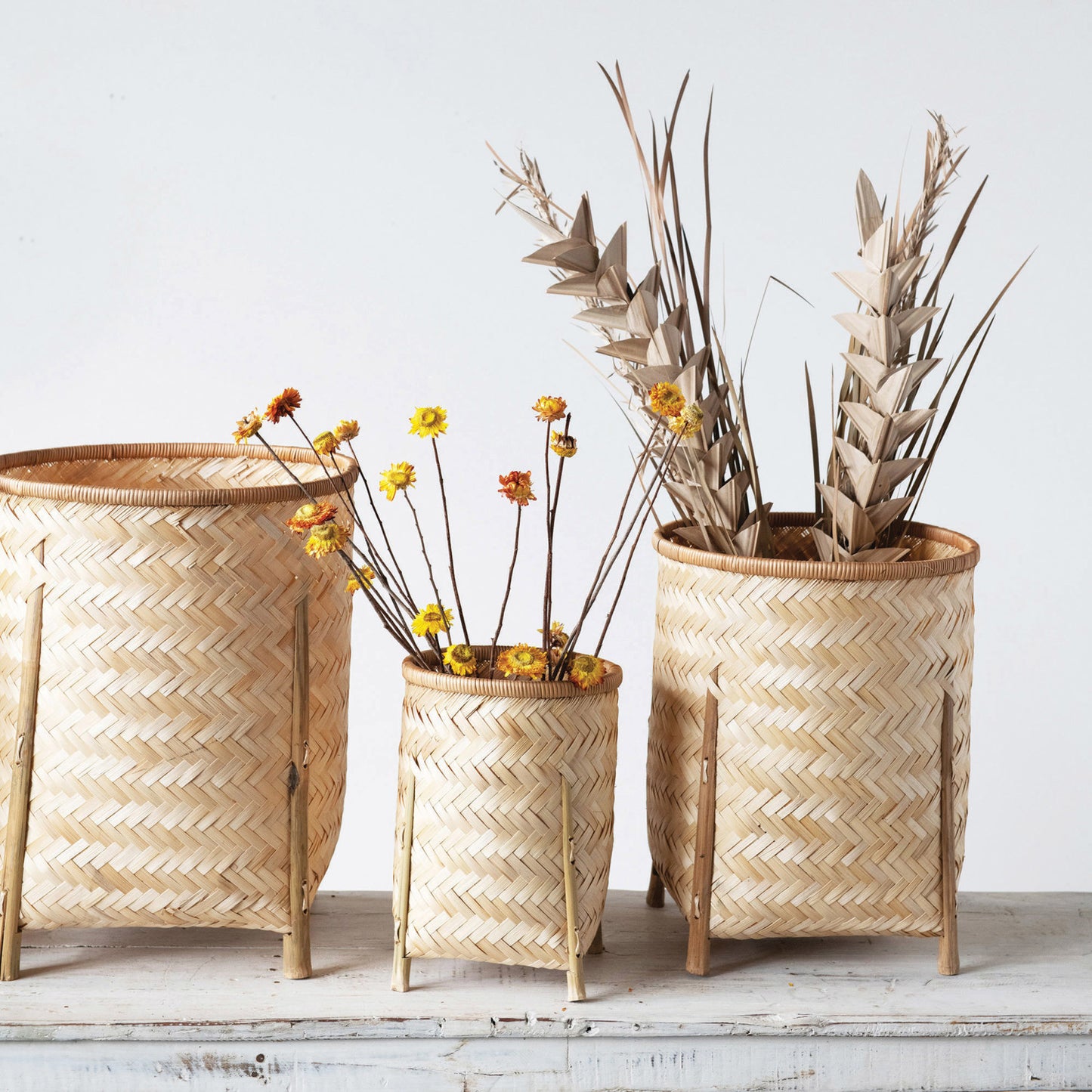 Bamboo Baskets w/Legs