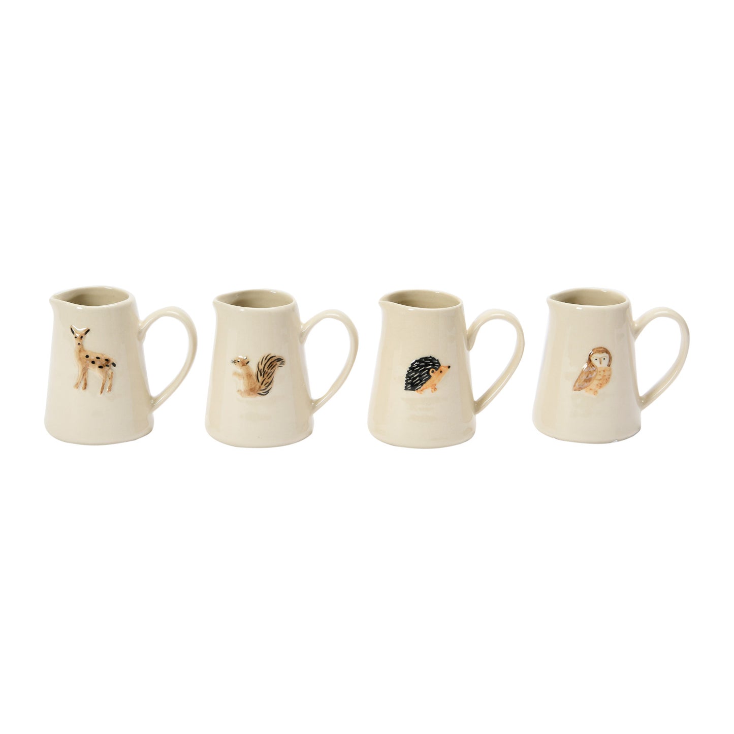 Hand-Painted Creamer with Forest Animal