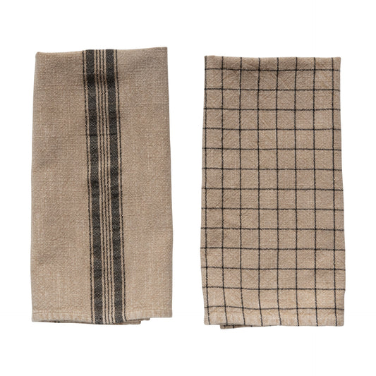 Woven Cotton Blend Tea Towels