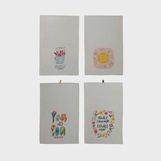 Cotton Slub Printed Tea Towel