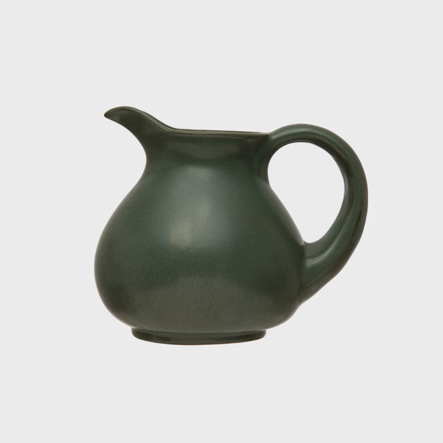 48 oz. Stoneware Pitcher, Matte Teal