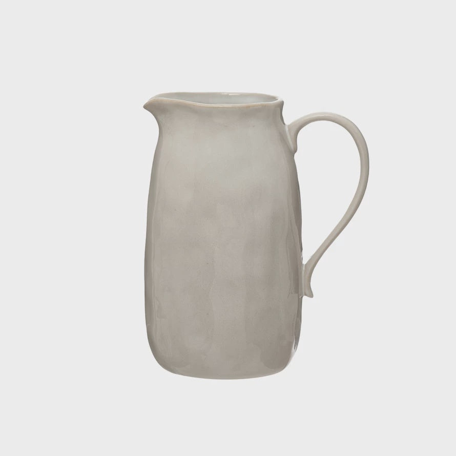 62 oz. Stoneware Pitcher, Reactive Glaze
