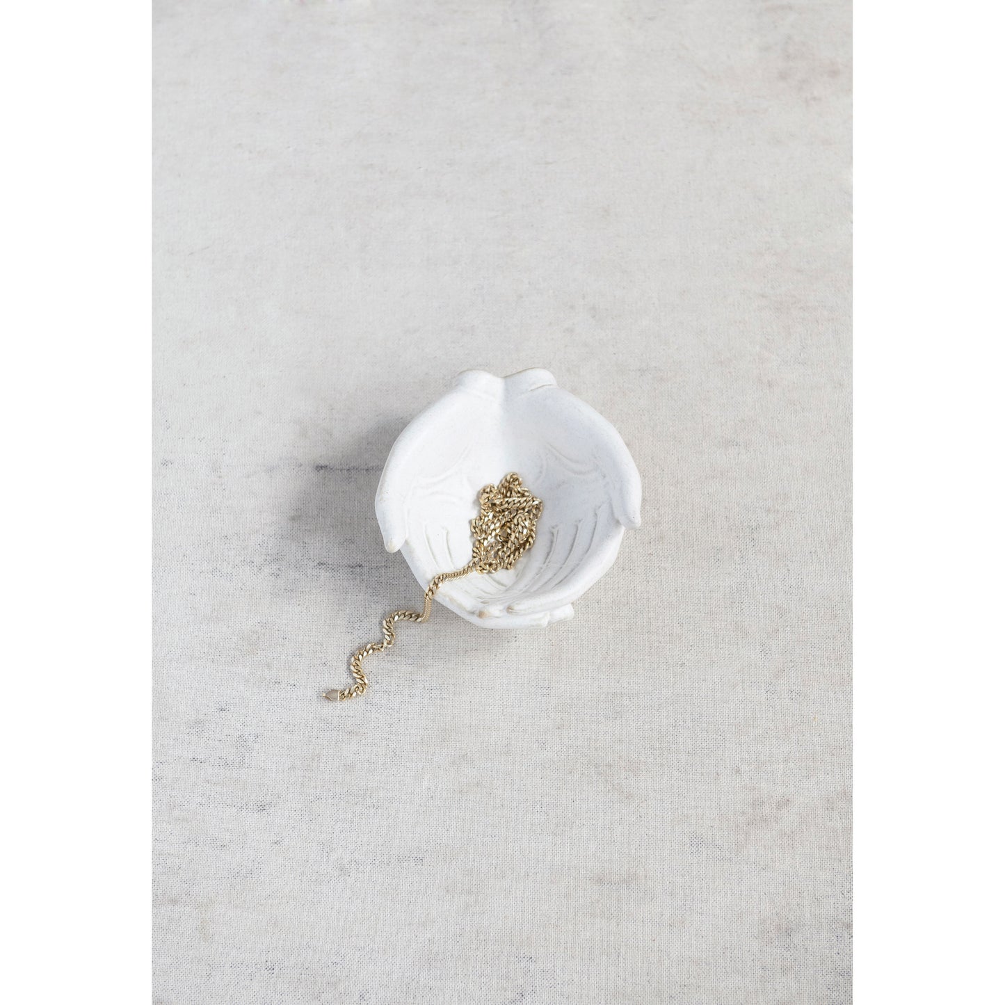 Stoneware Hands Bowl, Reactive Glaze