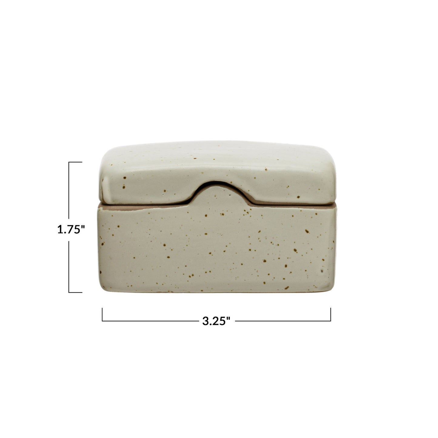 Stoneware Box w/ Lid, Reactive Glaze