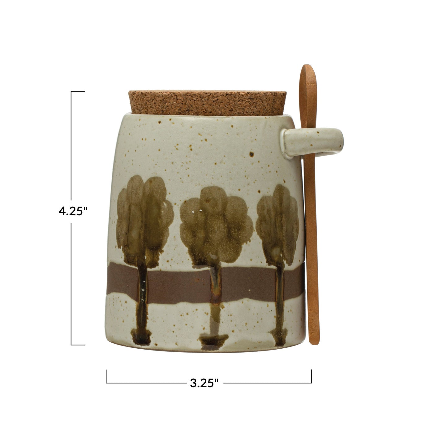 Jar w/ Trees, Cork & Spoon