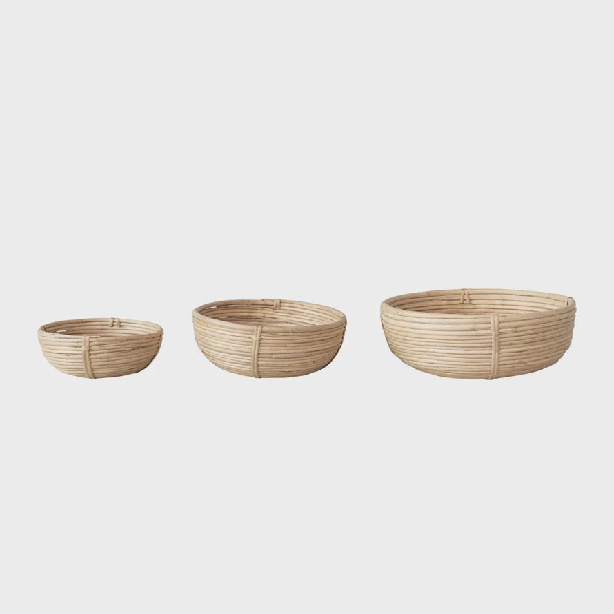 Hand-Woven Rattan Bowls