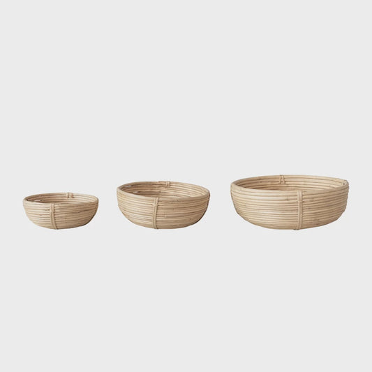 Hand-Woven Rattan Bowls
