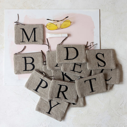 Linen Pouch w/ Letter