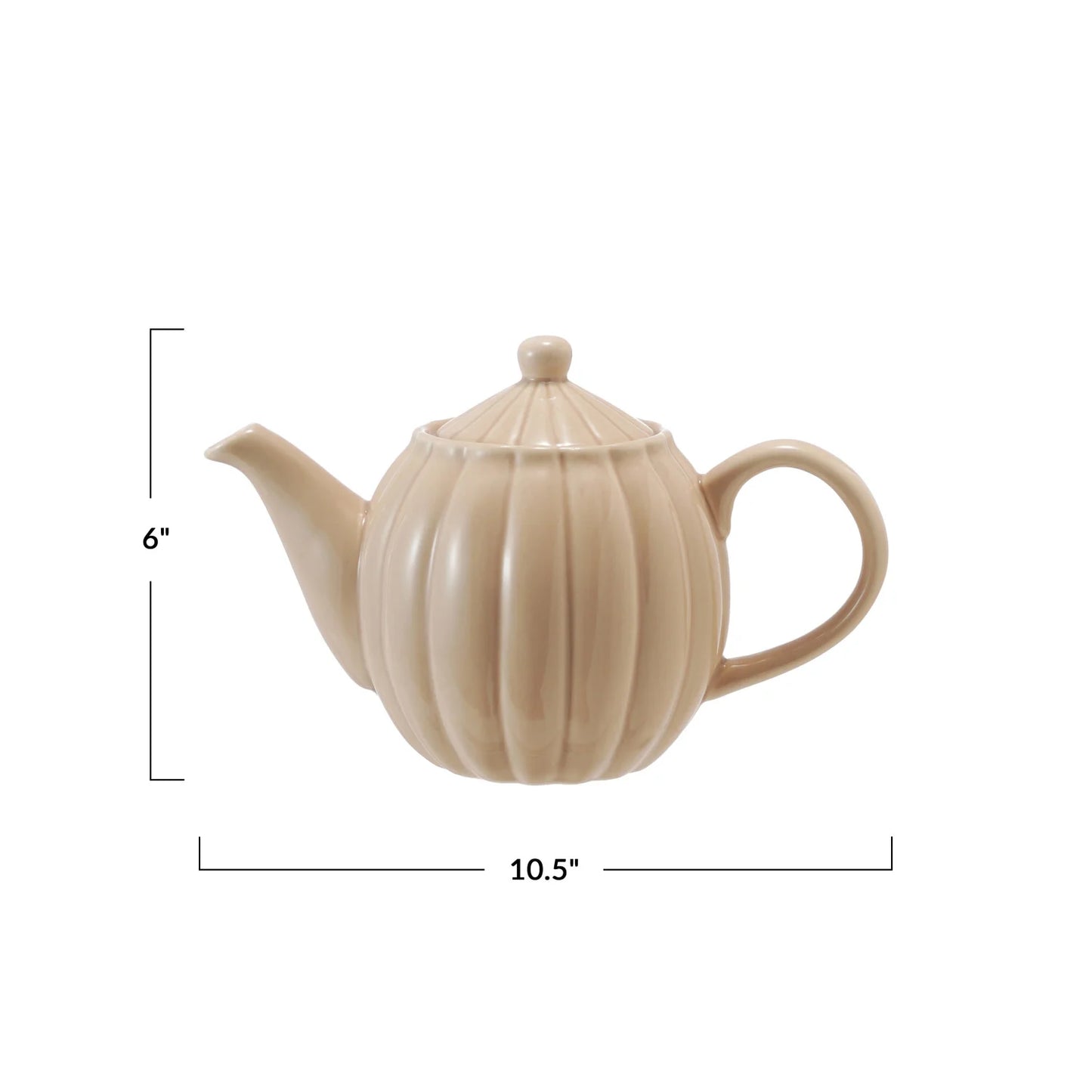 Ribbed Teapot