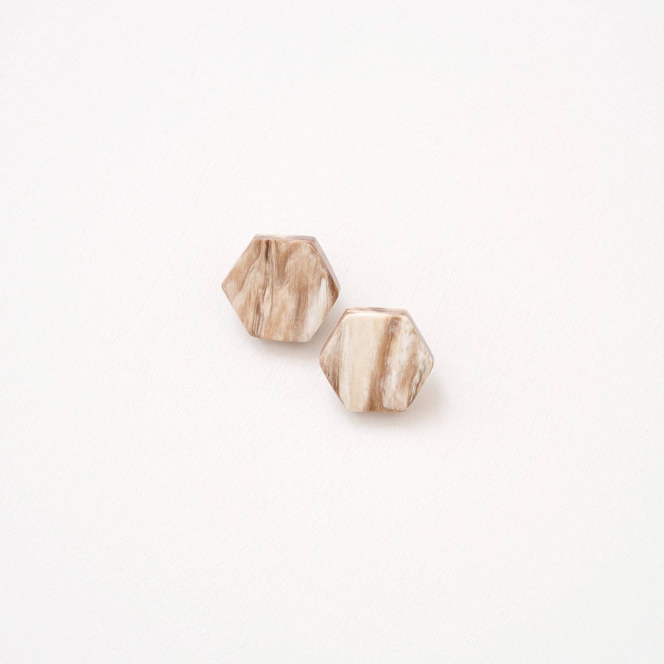 Horn Honeycomb Post Earrings