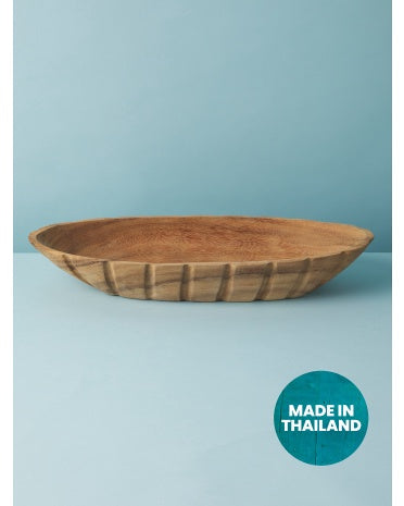 8x20 Wood Serving Bowl