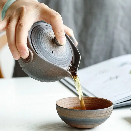 Gohobi Handmade Ceramic Gaiwan Tea Set