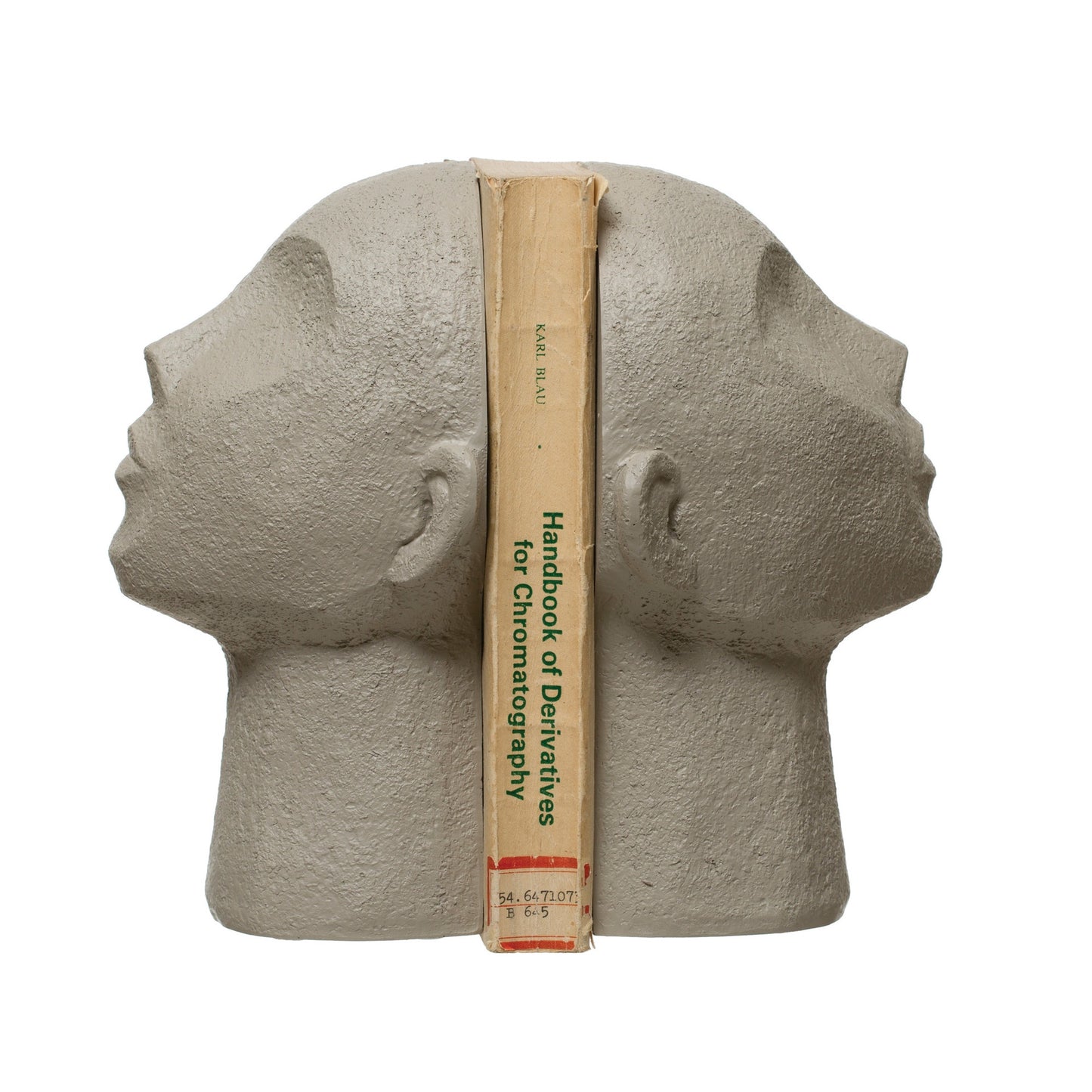Resin Face Bookends, Set of 2