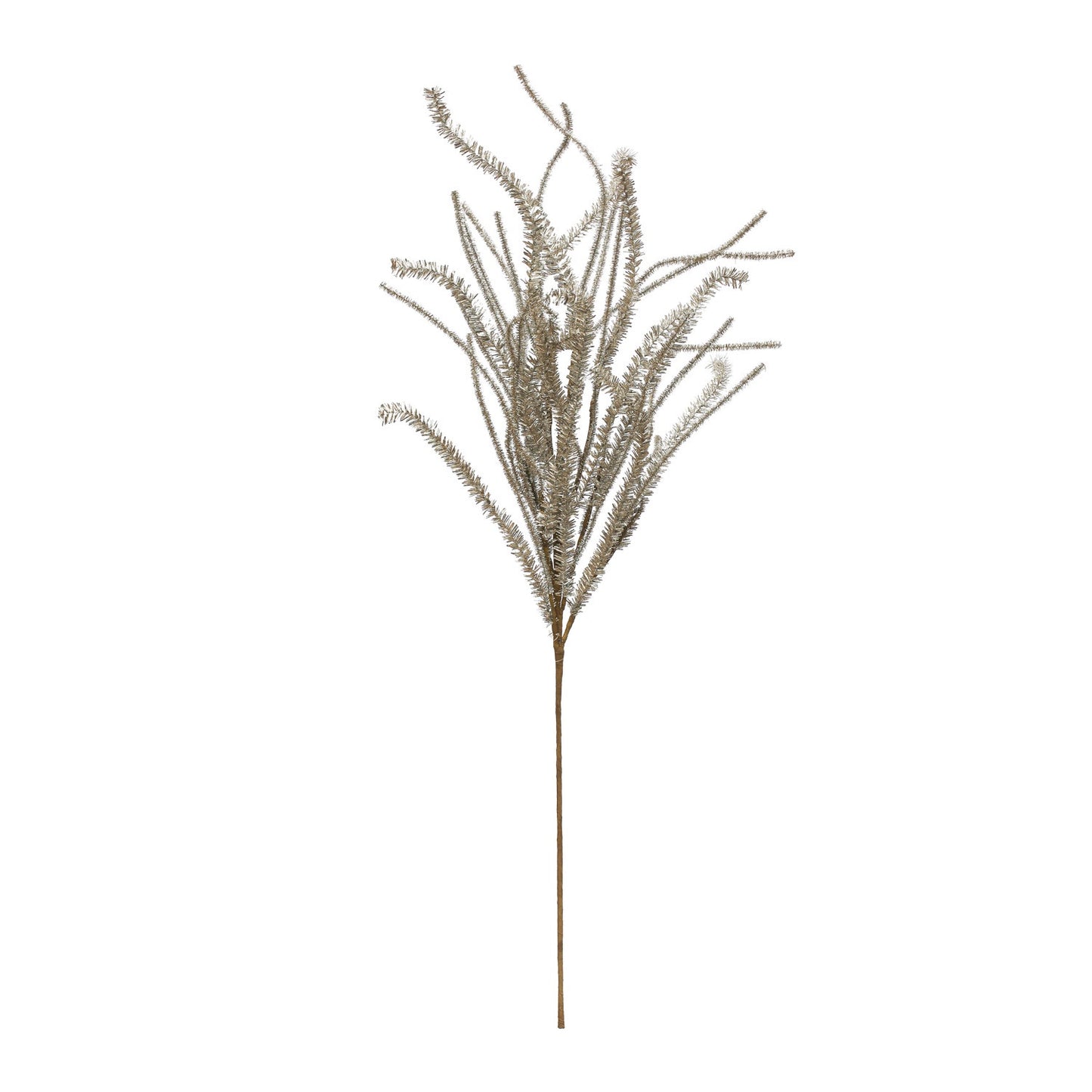 31-1/2"H Tinsel Spray, Silver Finish