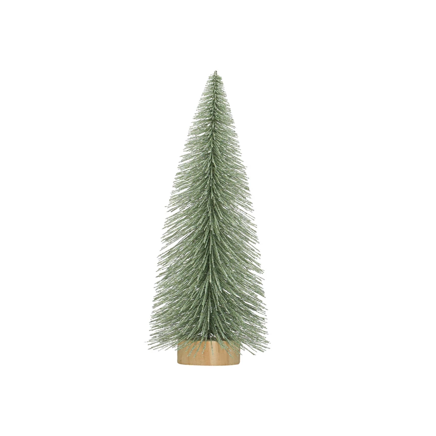 5-1/2" Round x 12"H Plastic Bottle Brush Tree