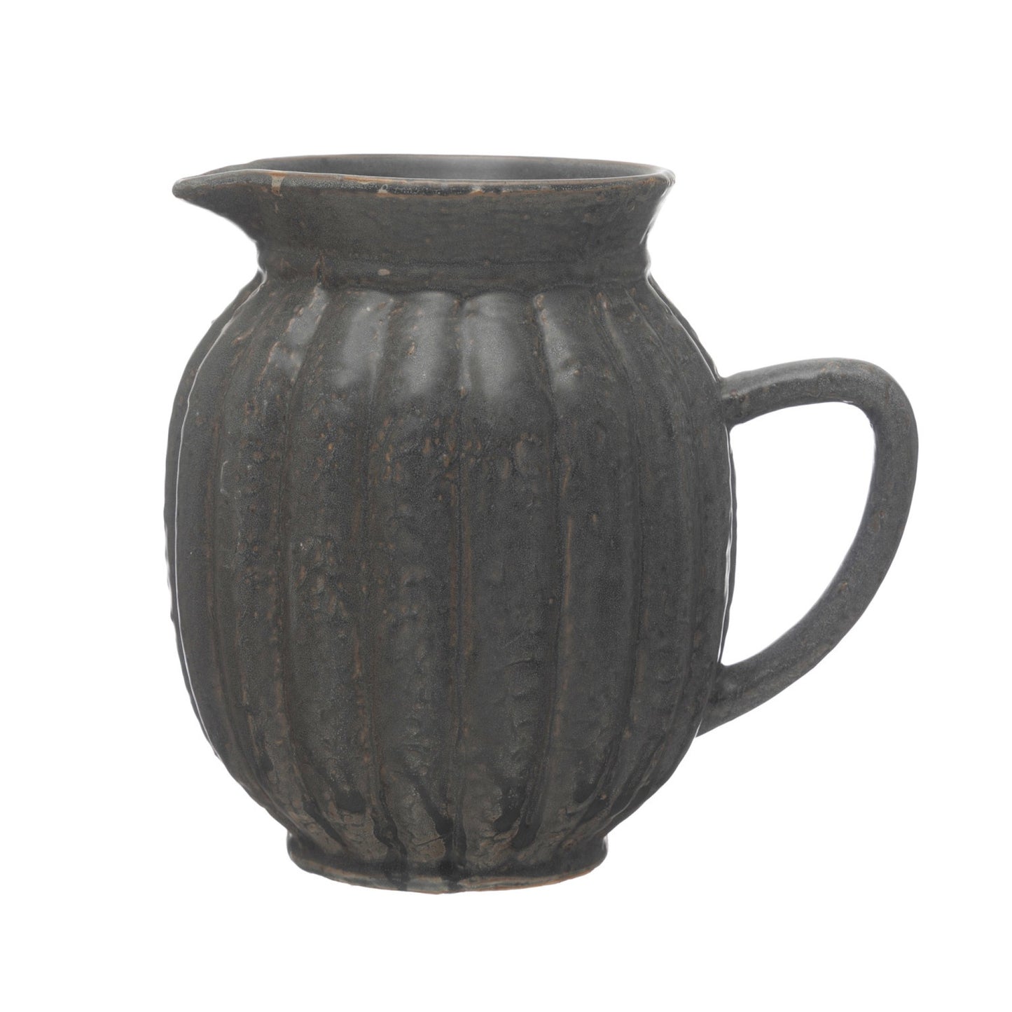 2-1/2 Quart Stoneware Fluted Pitcher