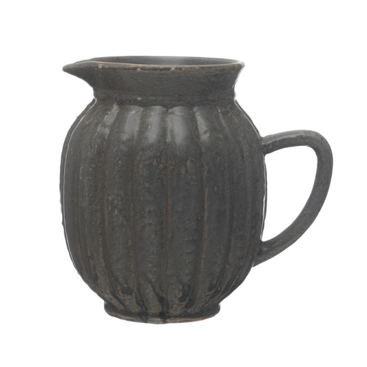 2-1/2 Quart Stoneware Fluted Pitcher