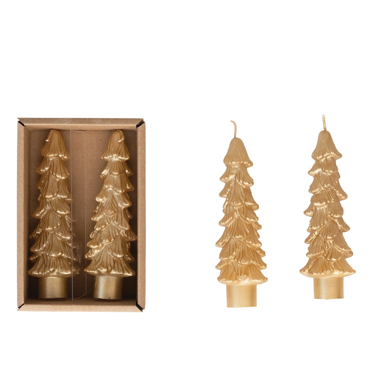 4-3/4"H Unscented Tree Shaped - Gold